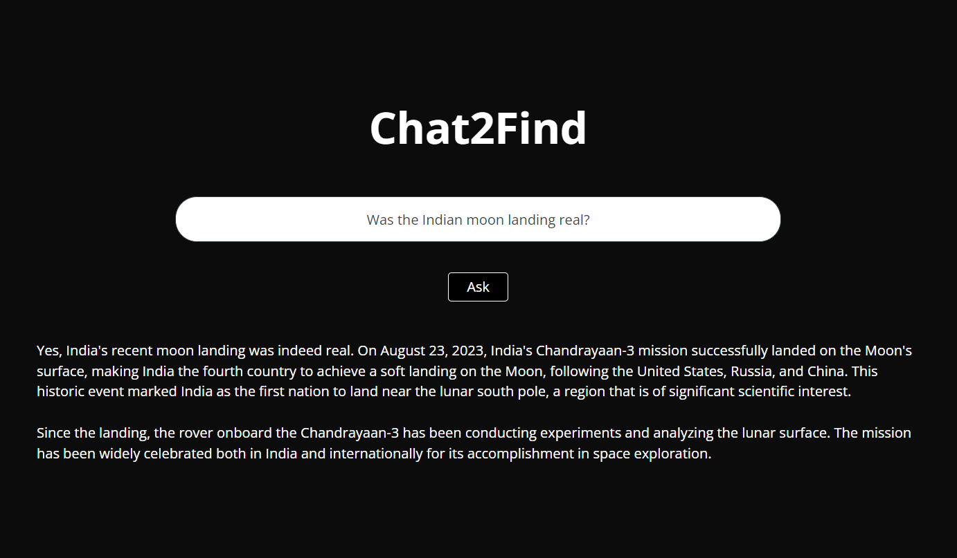 chat2find answers