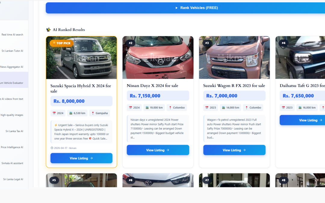 Revolutionizing Car Buying in Sri Lanka! LesiSearch is Now on AIMart!